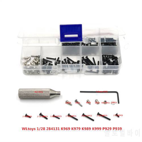 Upgrade and Modification Screw Tool Box For WLtoys 1/28 284131 K969 K979 K989 K999 P929 P939 RC Car Parts