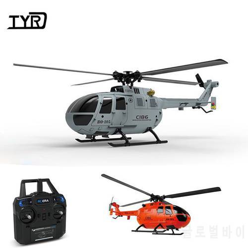 New C186 2.4G RC Helicopter Aircraft Model General Bearing Seat 6-axis Gyroscope One-click Takeoff And Landing Electronic Toy