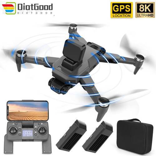 Professional S109 MAX GPS Drone 8K Dual HD Camera FPV Laser Obstacle Avoidance Brushless Motor Foldable Quadcopter