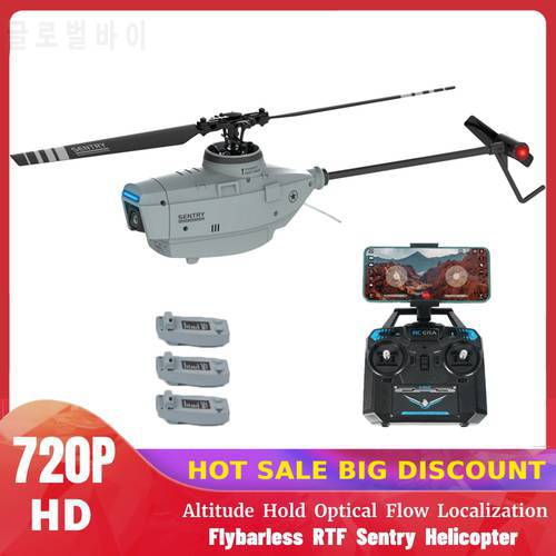 RC ERA C127 RC Helicopter With Camera 720P Drone 6-Axis Gyro 2.4G Altitude Hold Optical Flow Localization Flybarless RTF Sentry