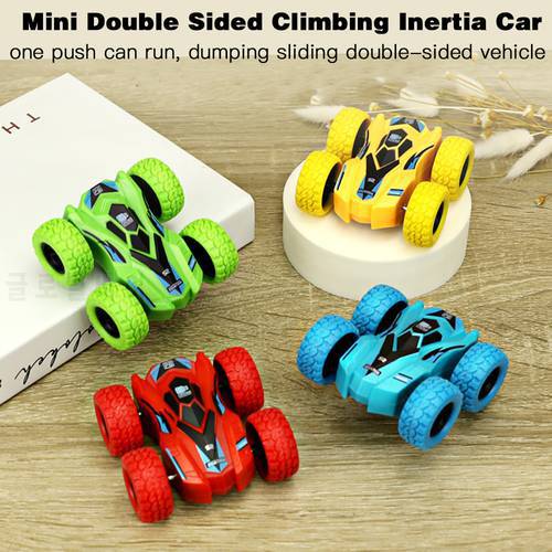 Mini Double-side Inertial Car Stunt 360° Flip Childs Puzzle Toy Car Indoor Outdoor Power Climbing Car Anti-fall Off-road Vehicle