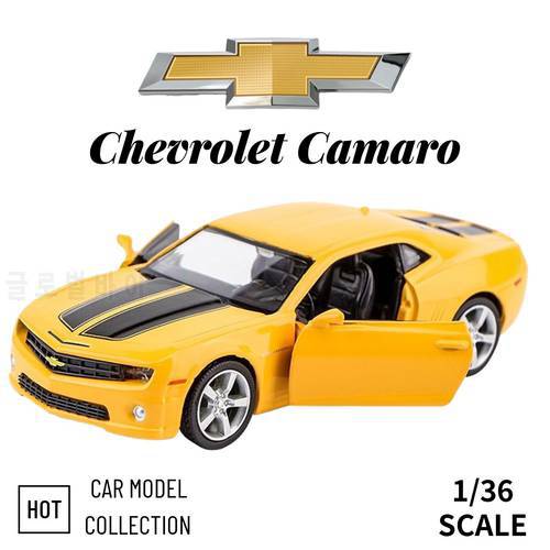 Scale 1/36 Car Model Replica Chevrolet Camaro Metal Diecast Muscle Vehicle Collection Toys Xmas Gift Office Home Decoration