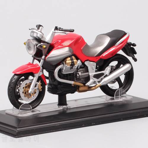 1:24 Scale Small Moto Guzzi Breva V1100 Cruiser Streetbike Motorcycle Model Diecasts & Toy Vehicles Bike Acrylic Box Collectible