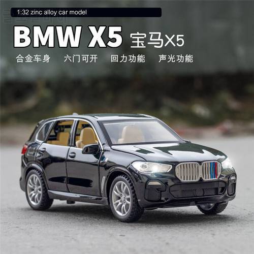 New 1:32 Simulation X5 Alloy Car Model City Suv Sound And Light Metal Pull Back Car Decoration Toy Car Boy Gift Collection