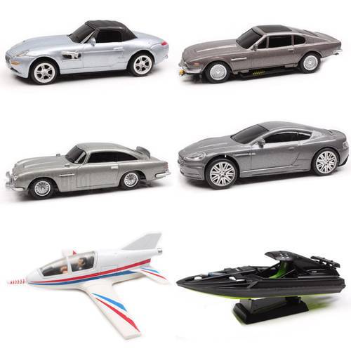 Suntory Mini Scale 50th James Bond 007 Aston Matin DBS Z8 Pull Back Q Boat Diecasts & Toy Vehicles Model Car Toy For Collection