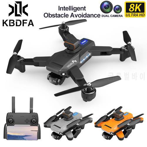 KBDFA P9 Drone ESC 8K HD Professional Dual Camera 360Obstacle Avoidance Photography Foldable Quadcopter RC Helicopter Toys Gifts