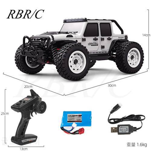 16103 1/16 2.4GHz 50KM/H 4wd Rc Car 390 High-speed Carbon Brush Strong Magnetic Motor 5-wire Steering Gear Spring Shock Car