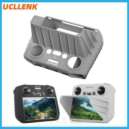 New Remote Control Silicone Case for Mini 3 Pro Drone Sleeve Protective Case with Sun Hood for DJI RC/RC N1 Accessories