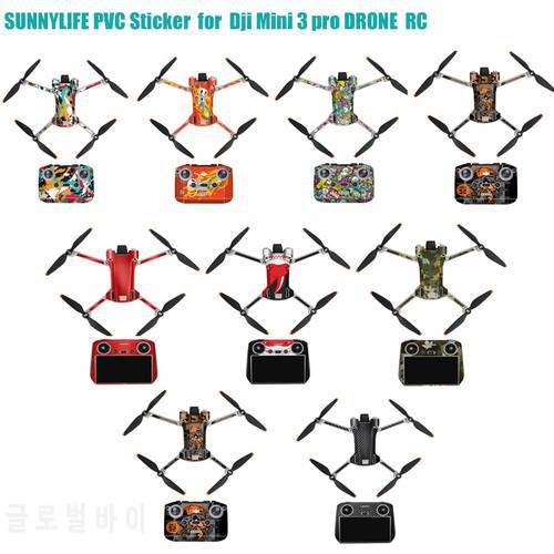 Sunnylife Skin for DJI Mini 3 Pro Sticker Remote Control Stickers Drone Protector Flat Scratch Resistant DJI Mini3 Accessories