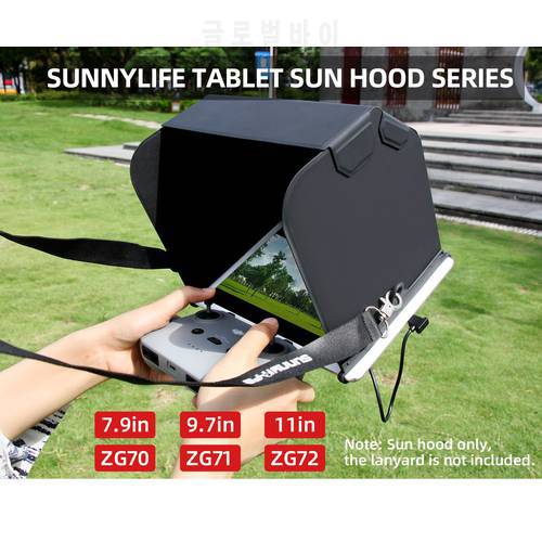 Tablet Sun Hood 7.9/9.7/11in Remote Controller Sunshade Foldable Magnetic PU Leather Hood For DJI Mavic Mini/Mini 3 Pro/Mavic 3