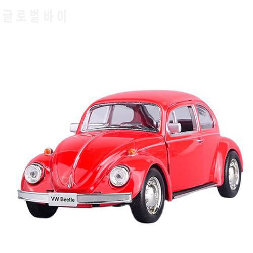 1/36 VW Volkswagen Beetle 1967 Metal Vehicle Diecast Pull Back Cars Model Toys for Boy Collection Xmas Gift Home Decoration