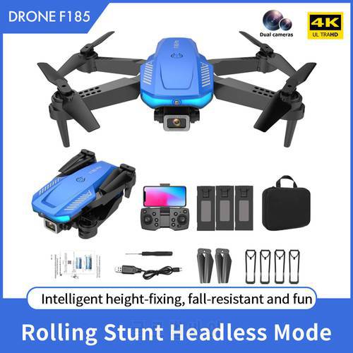 F185 Pro RC Drone 4K HD Camera WiFi FPV Altitude Hold Quadcopter Smart Obstacle Avoidance Altitude Hold Headless Mode Airplane