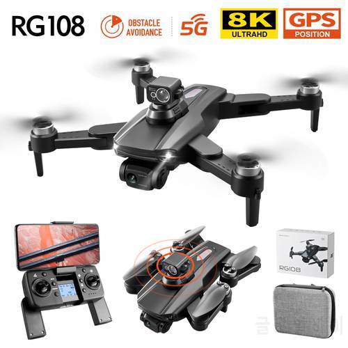 2022 RG108 MAX Drone 360° Obstacle Avoidance HD Dual Camera FPV 3Km Aerial Photography Brushless GPS Foldable Return Quadcopter
