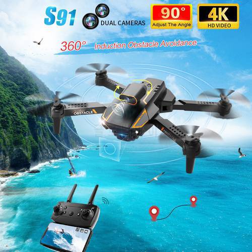 2022 New S91 Drone 4K Professional HD Dual Camera Obstacle Avoidance Dron FPV 5G WIFI Foldable Quadcopter RC Helicopter Toys
