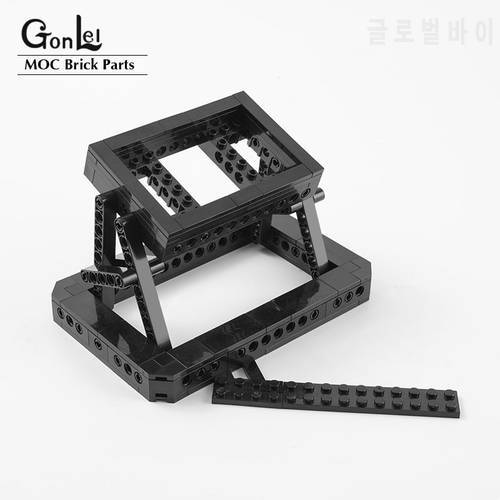 NEW MOC Display Stand Bricks Set fit for 10300 Back to the Future Time Machine Cars Building Blocks Model Showing DIY Toys Gifts