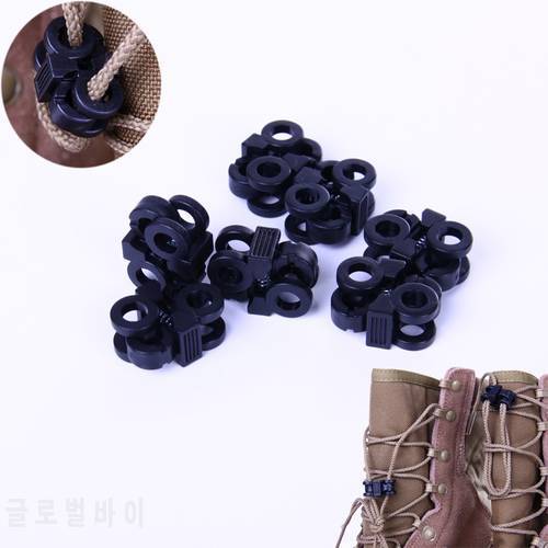 100 pcs 4mm Sports Shoelace Shoe Lace Stopper Rope Clamp Buckle Paracord Cord Lock outdoor tools