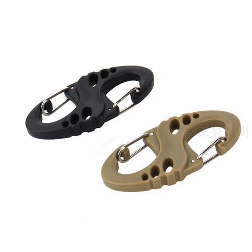 5Pcs/Lot S Type Backpack Clasps Climbing Carabiners EDC Keychain Camping Bottle Hooks Paracord military Survival Gear Wholesale