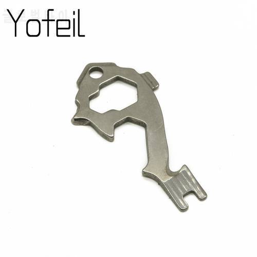 1 PC Outdoor Multi-function EDC Gear Mini Wrench Key Bar pendent Gadget 20 in 1 Cutter staple remover Screwdriver Bottle Opener