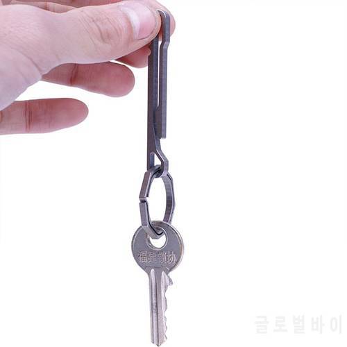 Titanium Alloy EDC Keychain Carabiner Hook Clip Quick Release Buckle Hanging Buckle Pocket Clip