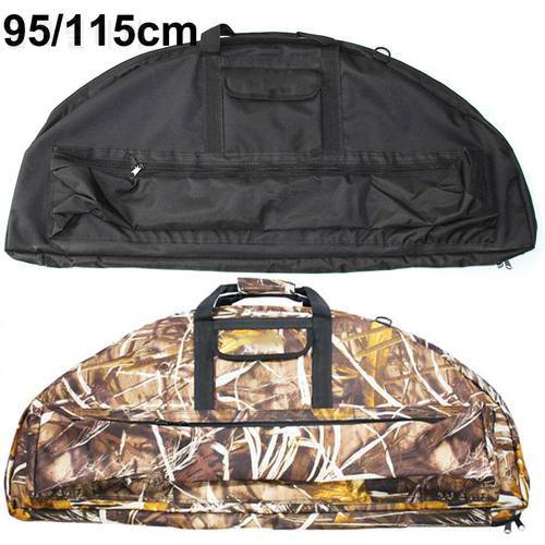 95cm 115cm Compound Bow Bag Archery Padded Layer Foam Bow Case Holder Arrow Tube Protect Hunting Shooting Portable Bag Accessory