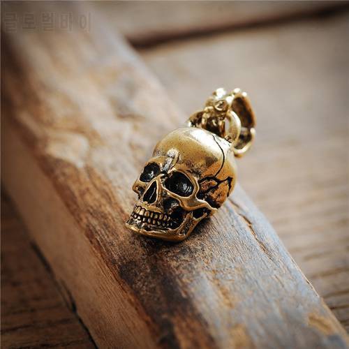 2018 Pure Brass Customized Keychain DIY Skull Key Ring New Design Brass Pendant with Good Quality