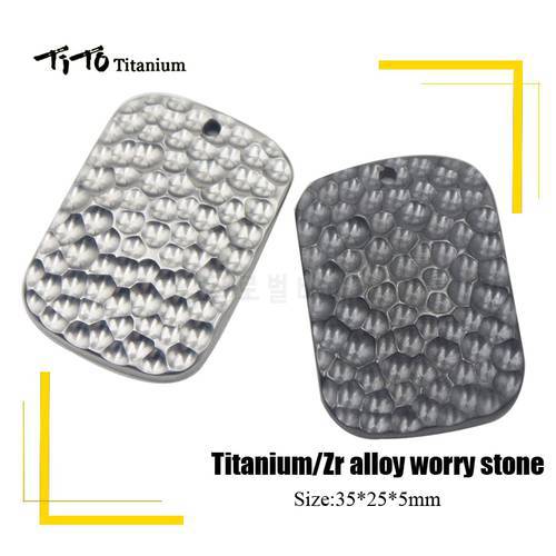 TiTo EDC Titanium / Zr alloy lotus stone or worry stones Palm Tip of the finger toys pocket multi tool NOT Titanium spinner