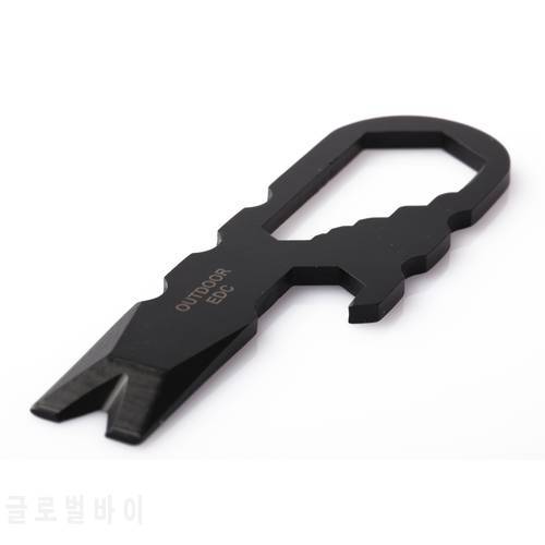 SURIEEN Outdoor Tools Steel Pocket EDC Gear Multi Tool Keychain Keyring Pry Crowbar Bottle Opener Wrench Screwdriver Gadget Tool