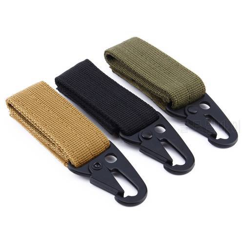 military Nylon Climbing Carabiner Hook Gear MOLLE Webbing Buckle Key Hanging System Belt Metal Buckle Camping Hiking Accessories