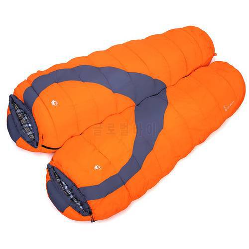 Jungle King 2017 new Autumn winter outdoor climbing camping equipment -10 warm sleeping bag can be spliced cotton sleeping bags