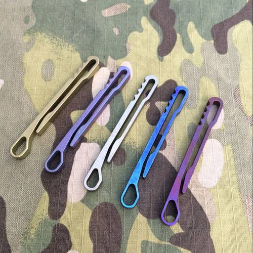 5 Colors Titanium Alloy Rattlesnake Hanging Buckle Keychain Quickdraw Key Ring Multi Tools EDC Key To Hang Multi Tools