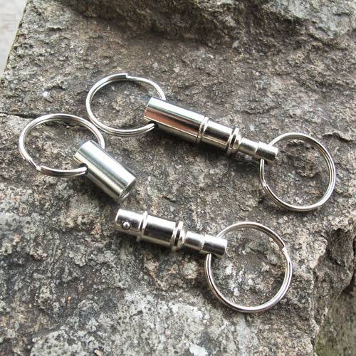 Hot Double Head Key Ring Keychain Outdoor Tactical EDC Car Carabiner Climbing Locking Hanging Padlock Camping Hiking Survival
