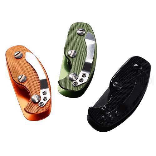 Compact Pocket Aluminium Alloy Key Holder Clip Organizer Keychain Key Ring Folder Folding Keyring with Back Clip EDC Gear