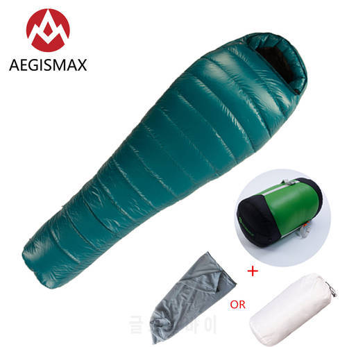 AEGISMAX M3 Series Outdoor Camping Hiking keep Warm White Goose Down winter Mummy Sleeping Bag
