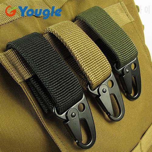 YOUGLE 5 PcsTactical Molle Hanging Belt Carabiner KeyHook Webbing Buckle Strap Clip Backpack