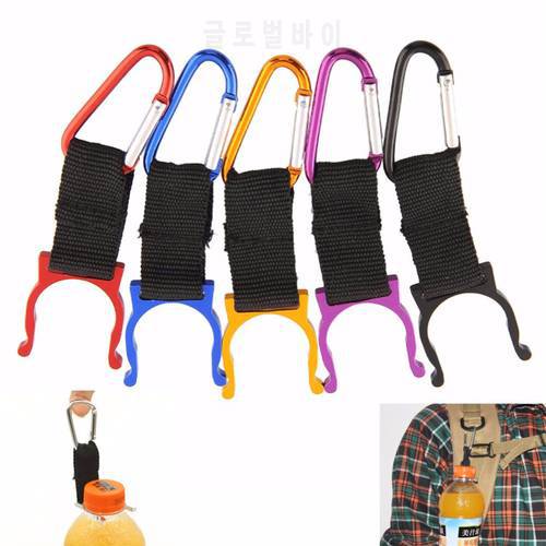 5 pcs Aluminum Carabiner Drink water Bottle Buckle Hook Holder Clip Camping Hiking Key Chain Multi-color