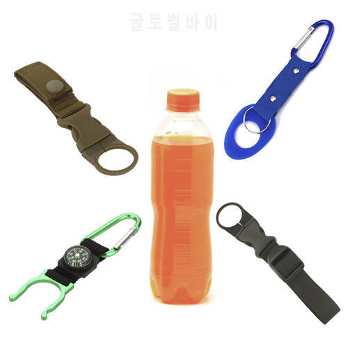 1 Pc New Carabiner Drink Water Bottle Holder Hook Clip Rubber Buckle Carry Camping Hiking High Quality Outdoor Tools Hand Free