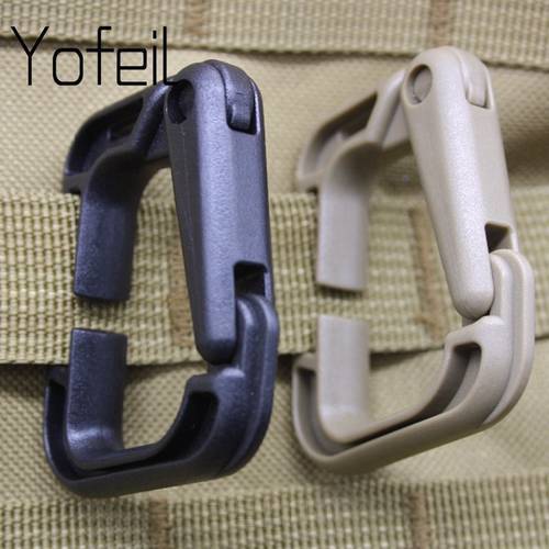 5Pcs/lot Outdoor camping tool D type ITW Grimloc MOLLE Locking EDC tactics backpack hanging Webbing hook Buckle for hiking