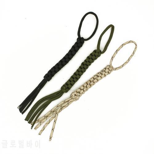 Yofeil 2Pcs/lot Outdoor Camping Corn Knot Nylon Chain Tool Ornaments Knife Pendant Falling Keychain DIY Tools Paracord Rope