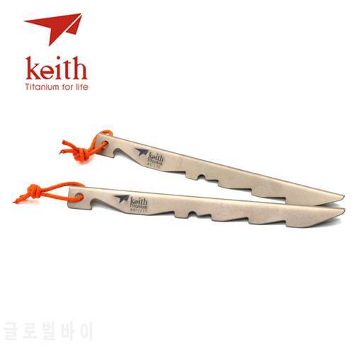 2Pcs/Lot Keith Titanium Tent Pegs Stakes Tents Wide Nails Outdoor Tent Building Accessories Camping Hiking Ti1205