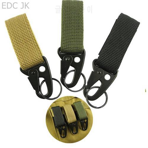 Military Buckle Outdoor Handing Belt Clip Molle Nylon Webbing Backpack Hook Carabiner Lock Travel Kit Survive Keychain Clasp EDC