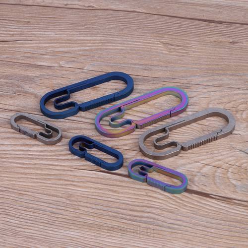 EDC Outdoor Camping Carabiner Titanium Alloy Keychain Hanging Buckle Snap Hooks