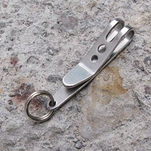 5pcs/lot Portable EDC Suspension Clip Stainless Steel Keychain Keyring Hanging Buckle Outdoor Camping hiking Survival Tool FW056