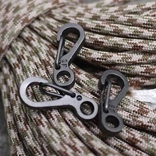 10PCS quick release keychain alloy key ring strengthening spring hanging buckle outdoor EDC tool Mini hook for camping J069