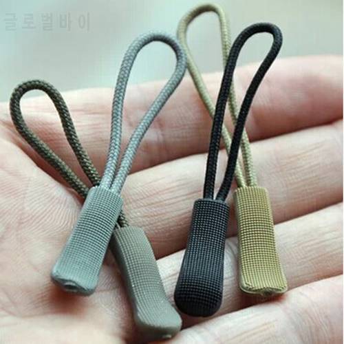10PCS Long-chain Skid Tail Rope Clothes Accessories Zipper Head Zipper Tail Rope Plastic Zipper Handle Clothing Bag FittingFW115