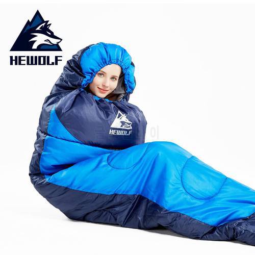 Hewolf 4 Season Outdoor Camping Sleeping bags Cotton 1.3kg 1.6kg 1.8kg Hiking Travel Sleeping bag Splicable Single Tents Blanket