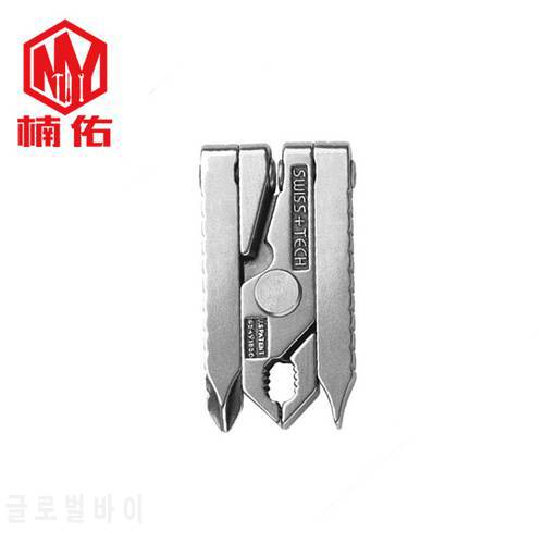 Outdoor survival camping EDC pocket tool 6 in 1 mini pliers multi-function clip portable folding tool equipment accessories