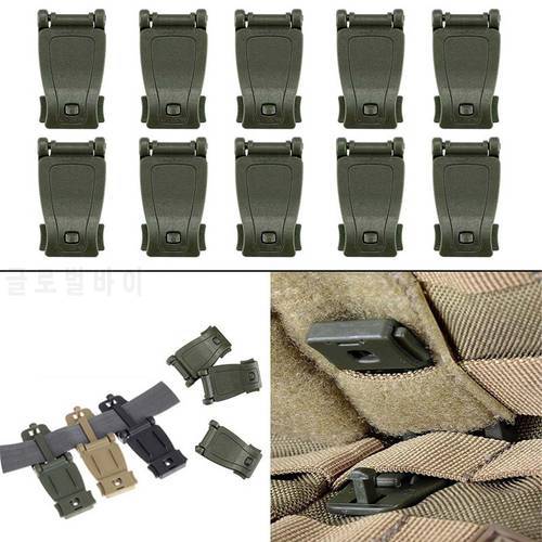 Multipurpose Molle Clip Tactical Strap Management Tool Webbing Connecting Buckles for Tactical Bag Backpack Buckle Clips