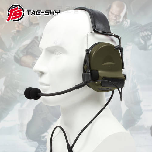 TAC-SKY COMTAC II Silicone Earmuffs Outdoor Tactical Hearing Defense Noise Reduction Pickup Military Shooting Tactical Headset