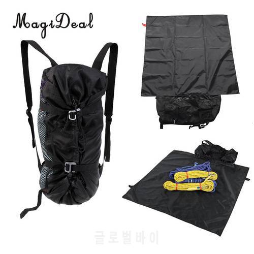 MagiDeal Outdoor Ultralight Folding Rock Climbing Rope Bag Backpack With Ground Sheet & Straps for Camping Caving Equipment Acce