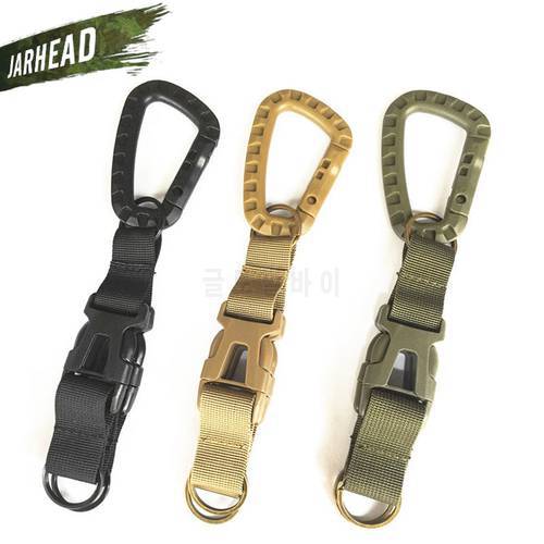 New Outdoor Tactical Backpack Hang Buckle Multi-function Combination Three Ring Buckle Molle Equipment Nylon Webbing Key Hook